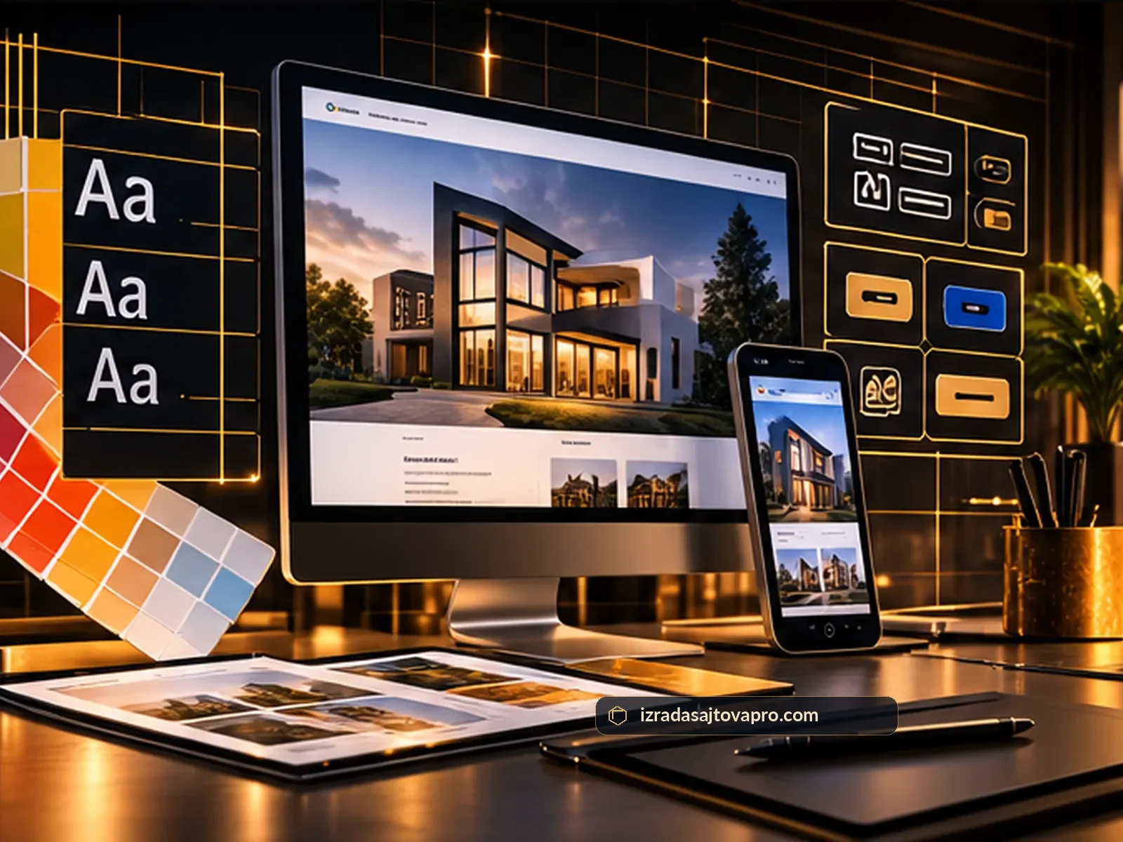 Exemplu profesional de interfata digitala - Design UX/UI IzradaSajtovaPro