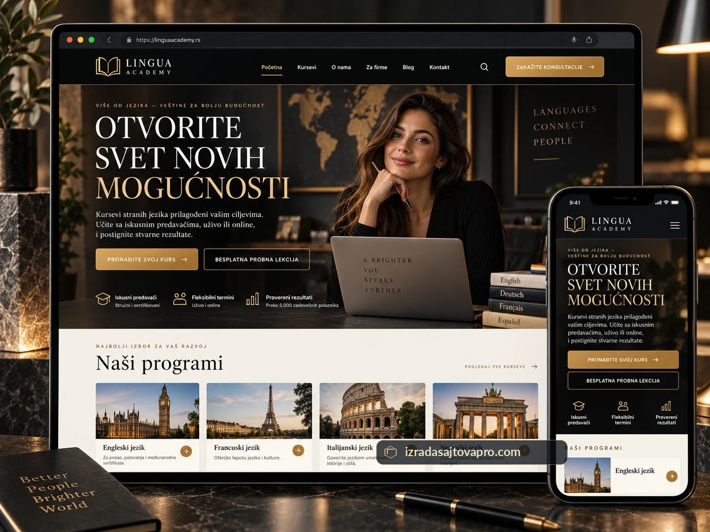 Webdesign Konzept für Bildungseinrichtungen, Akademien und Online-Kurse | IzradaSajtovaPro Webdesign Konzept für Bildungseinrichtungen, Akademien und Online-Kurse