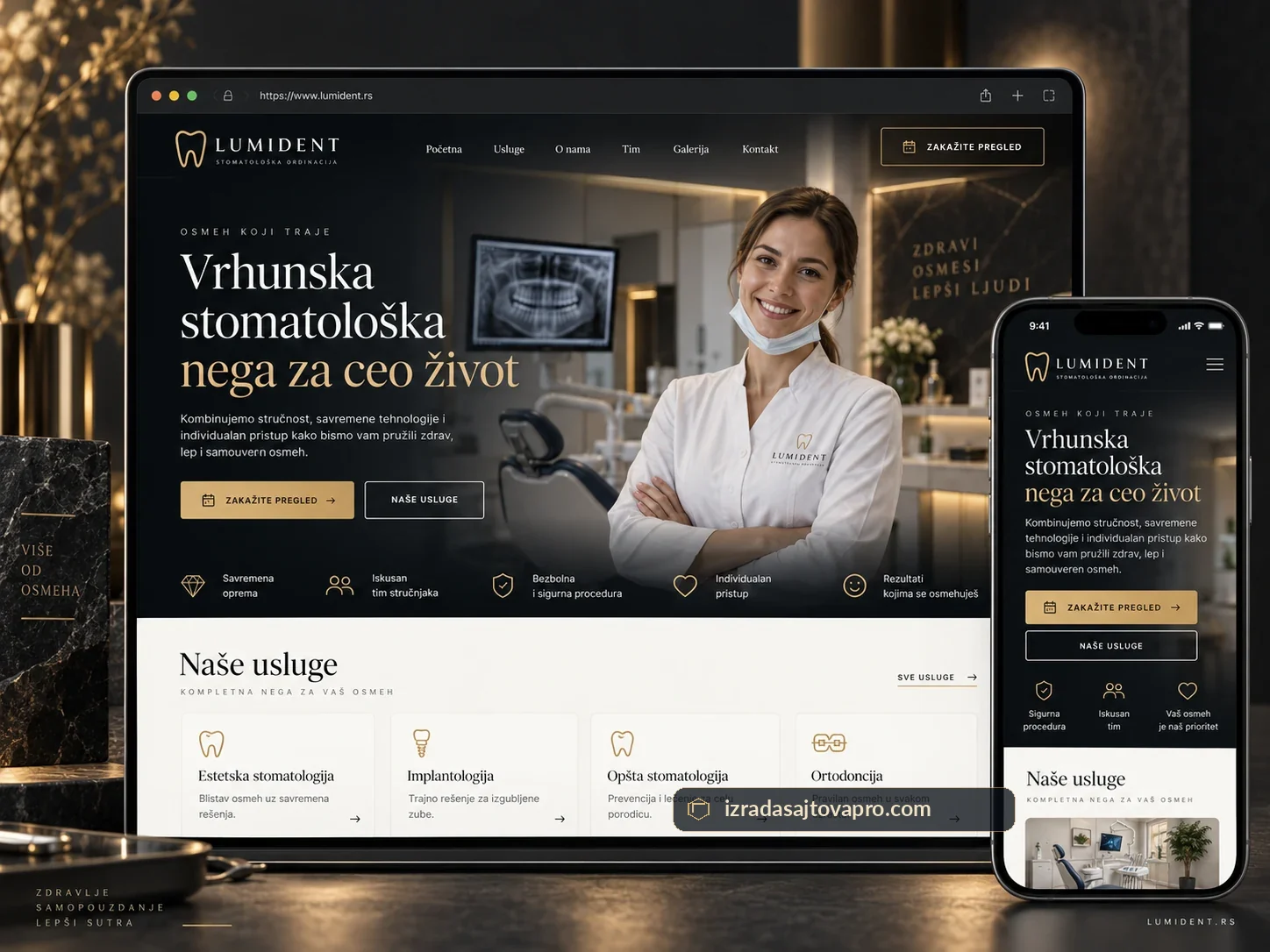 Webdesign Konzept für Zahnärzte, Zahnmedizin und Kieferorthopädie | IzradaSajtovaPro Webdesign Konzept für Zahnärzte, Zahnmedizin und Kieferorthopädie