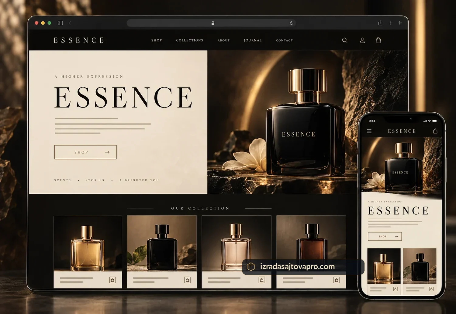 Webdesign Konzept für Premium E-Commerce und Luxus-Marken Onlineshops | IzradaSajtovaPro Webdesign Konzept für Premium E-Commerce und Luxus-Marken Onlineshops