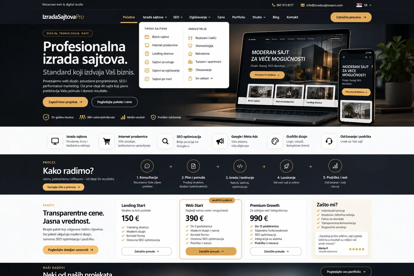Profesionalna web prezentacija